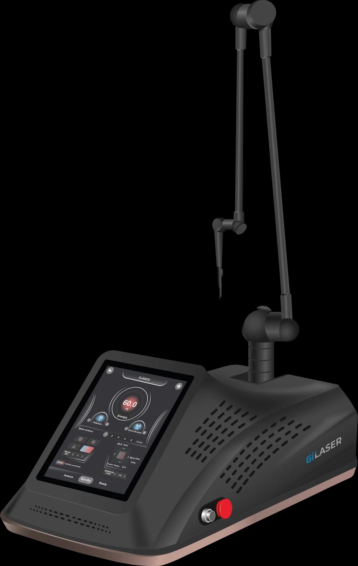 Gilaser Láser CO2 60 W, vista del equipo