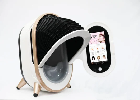 Nubway Skin Analyzer abierto, con la pantalla a un lado