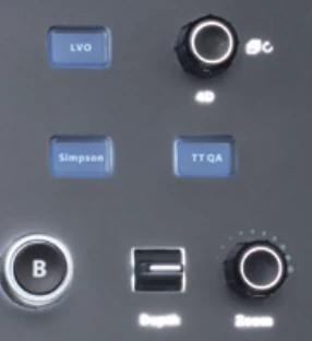 Disposición de teclas E-ink para cardiología