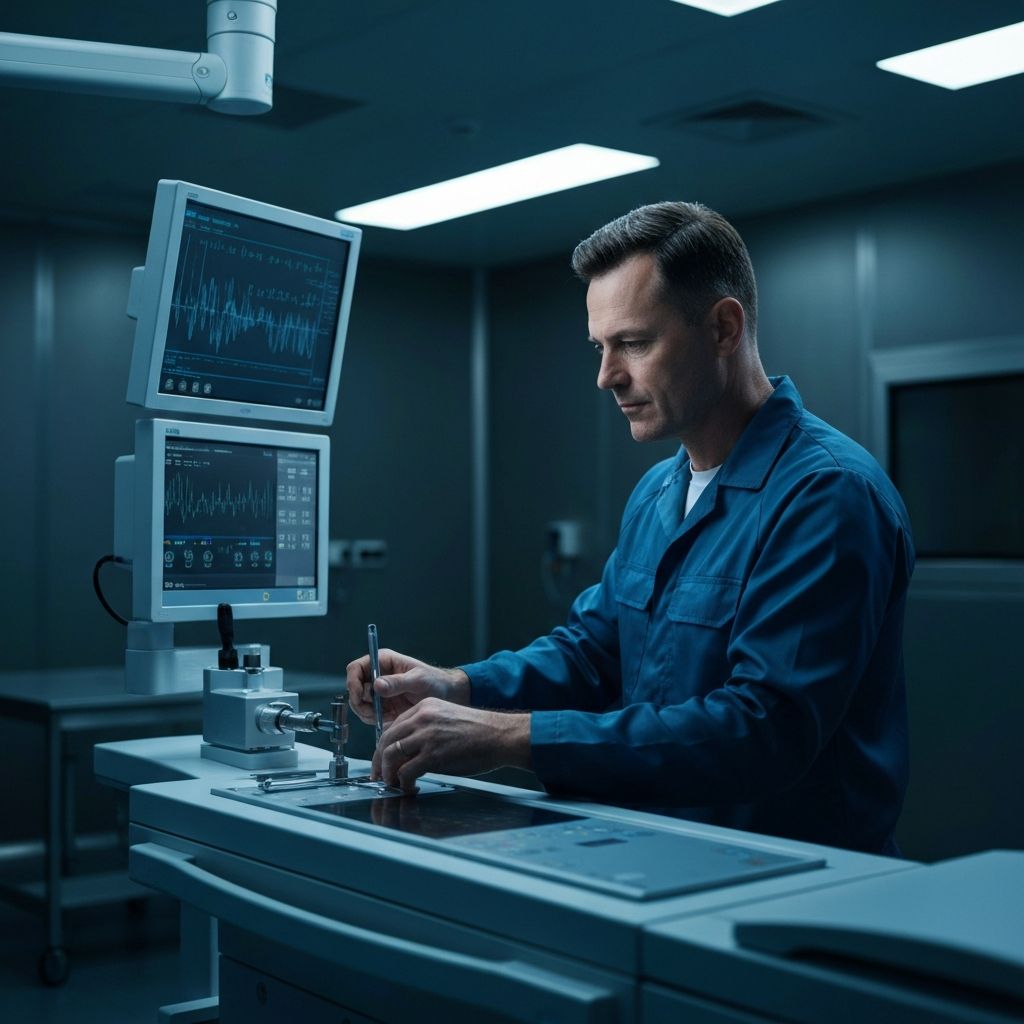 Técnico realizando mantenimiento preventivo